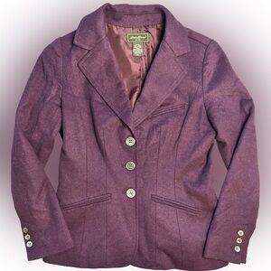 Purple Wool Angora Women's Blazer